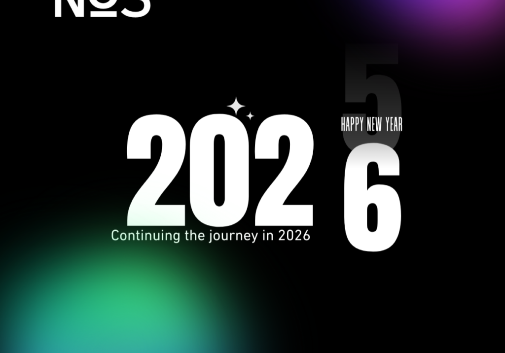 Black White Purple Modern Happy New Year Instagram Post (LinkedIn-innlegg)